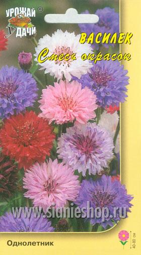 Семена цветов - василек смесь окрасок